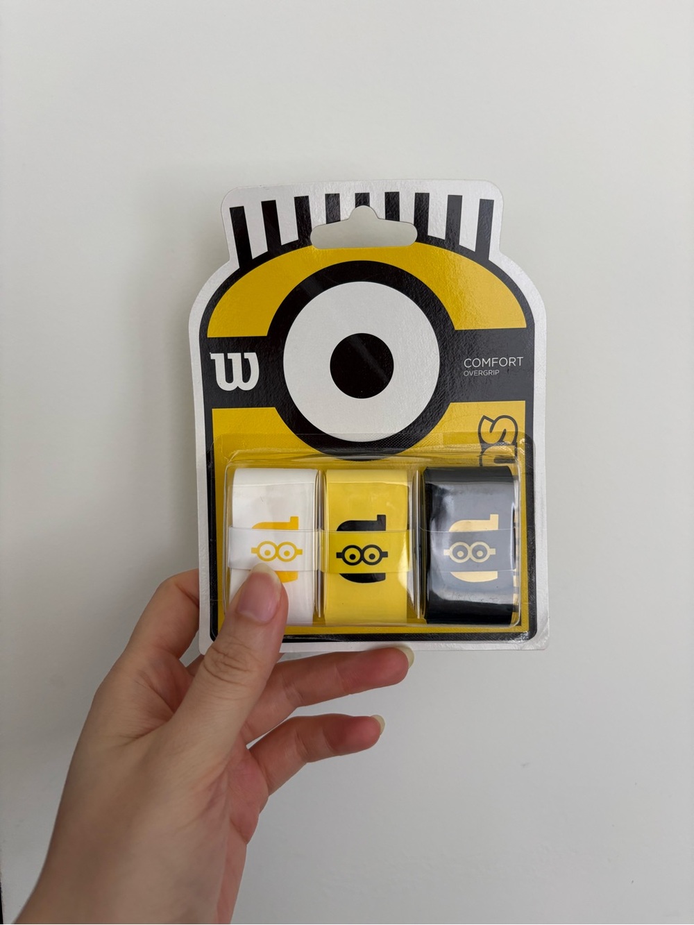 Wilson Minions Comfort Overgrip 3-Pack - White, Yellow, Black